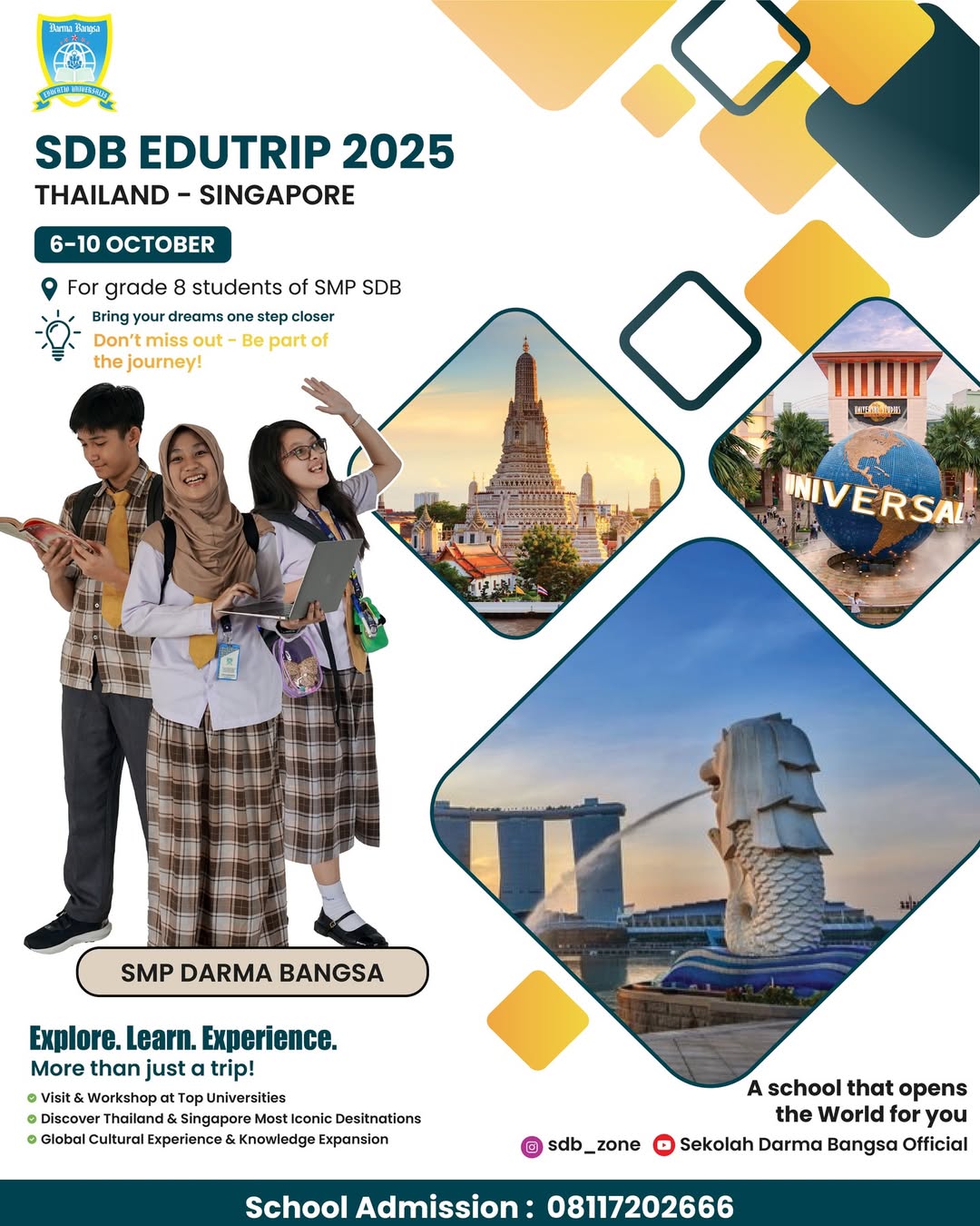 Ever wondered what it’s like to learn in Thailand Come join our fun Edutrip packed with culture, cool experiences, and new knowledge. Let’s learn while having an adventure!
